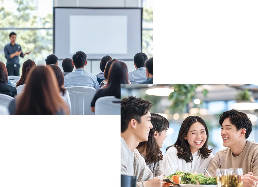 現地説明会と交流会の様子